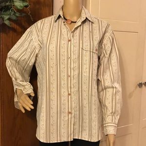 Talbots Button Down Shirt 100% Cotton Size 8